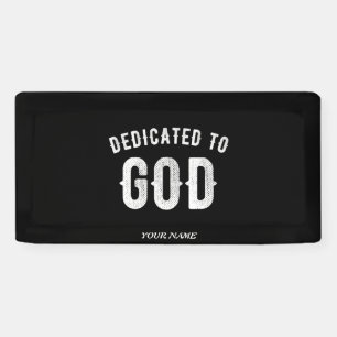 DEDICATED TO GOD  COOL WHITE TEKST SPANDOEK
