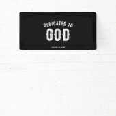 DEDICATED TO GOD  COOL WHITE TEKST SPANDOEK (Insitu)