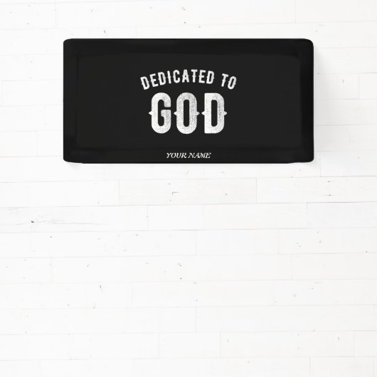 DEDICATED TO GOD  COOL WHITE TEKST SPANDOEK (Insitu)