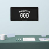 DEDICATED TO GOD  COOL WHITE TEKST SPANDOEK (Beurs)