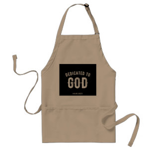 DEDICATED TO GOD COOL WHITE TEKST STANDAARD SCHORT