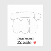 DEDICATED TO GOD  COOL WHITE TEKST STICKER (Vel)