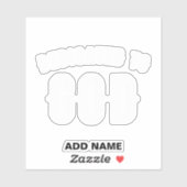 DEDICATED TO GOD  COOL WHITE TEKST STICKER (Vel)