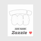 DEDICATED TO GOD COOL WHITE TEKST STICKER (Vel)