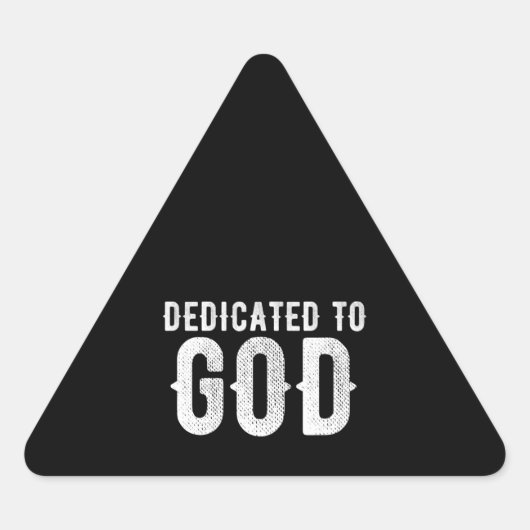 DEDICATED TO GOD COOL  WHITE TEKST STICKER (Voorkant)