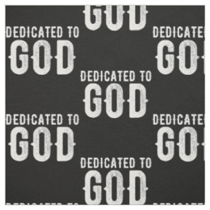 DEDICATED TO GOD COOL WHITE TEKST STOF
