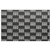 DEDICATED TO GOD COOL WHITE TEKST STOF (Fat Quarter)