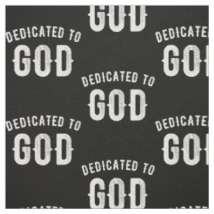 DEDICATED TO GOD COOL WHITE TEKST STOF