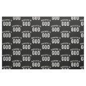DEDICATED TO GOD COOL WHITE TEKST STOF (Fat Quarter)