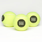 DEDICATED TO GOD COOL WHITE TEKST TENNISBALLEN (Multi)