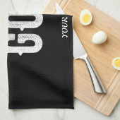 DEDICATED TO GOD COOL WHITE TEKST THEEDOEK (Quarter Fold)