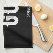 DEDICATED TO GOD COOL  WHITE TEKST THEEDOEK (Quarter Fold)