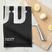 DEDICATED TO GOD COOL  WHITE TEKST THEEDOEK (Quarter Fold)