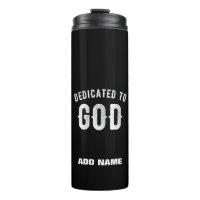 DEDICATED TO GOD COOL WHITE TEKST