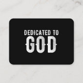 DEDICATED TO GOD COOL  WHITE TEKST VISITEKAARTJE (Achterkant)