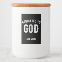 DEDICATED TO GOD COOL WHITE TEKST