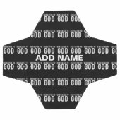 DEDICATED TO GOD COOL  WHITE TEKST VOETBAL (Enkel)