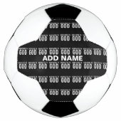 DEDICATED TO GOD COOL  WHITE TEKST VOETBAL (Voorkant)