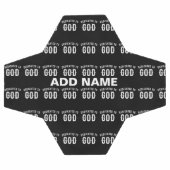 DEDICATED TO GOD  COOL WHITE TEKST VOETBAL (Enkel)