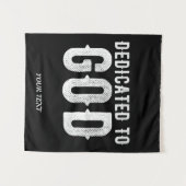 DEDICATED TO GOD COOL  WHITE TEKST WANDKLEED (Voorkant (horizontaal))