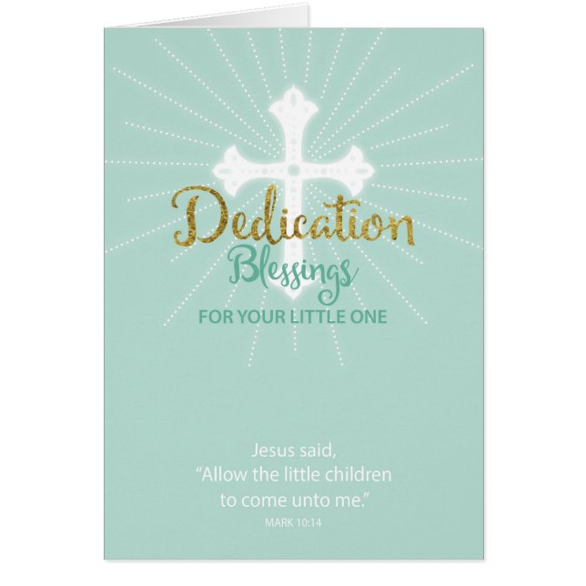 Dedicatie Blessings voor Little One, neutraal groe (Voorkant)