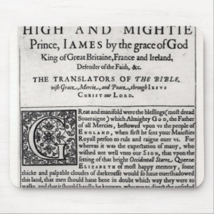 Dedicatiepagina in de Heilige Bijbel Muismat