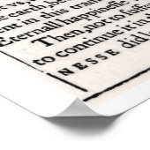 Dedicatiepagina in de Heilige Bijbel Poster (Hoek)