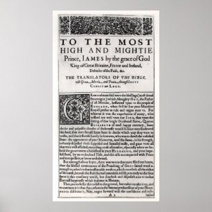 Dedicatiepagina in de Heilige Bijbel Poster