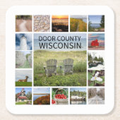 Dedoor County Wisconsin Kartonnen Onderzetters (Voorkant)