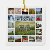 Dedoor County Wisconsin Keramisch Ornament (Voorkant)