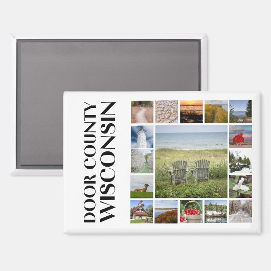 Dedoor County Wisconsin Magneet (Voorkant / Achterkant)