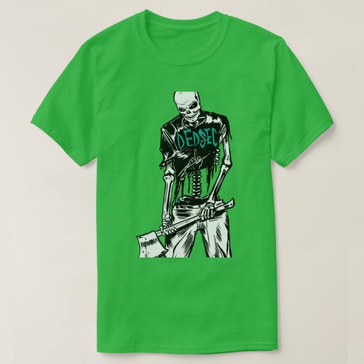 Dedsec Skeleton met bijl T-shirt (Design voorkant)