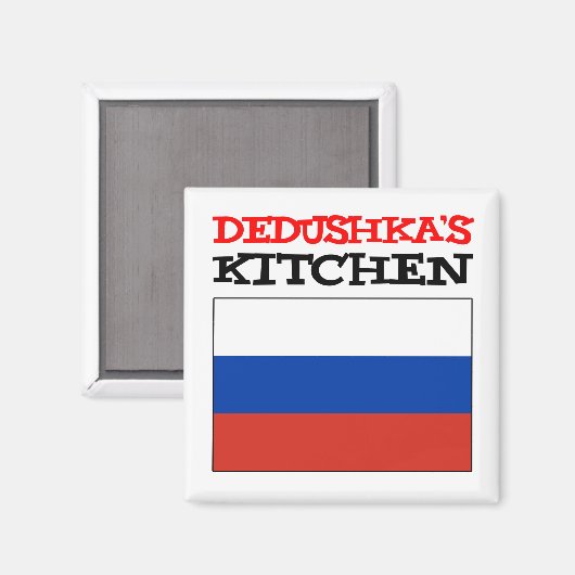 Dedushka's Russische keukenvlag Magneet (Voorkant / Achterkant)