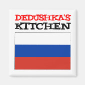 Dedushka's Russische keukenvlag Magneet (Voorkant)