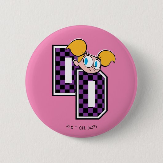 Dee Dee Athletic Letters Graphic Ronde Button 5,7 Cm (Voorkant)