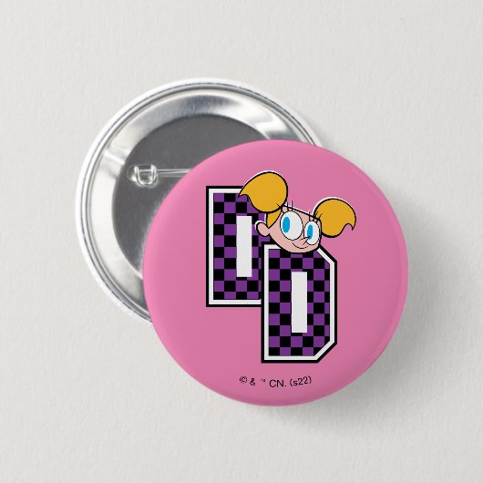 Dee Dee Athletic Letters Graphic Ronde Button 5,7 Cm (Voorkant /achterkant)