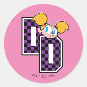 Dee Dee Athletic Letters Graphic Ronde Sticker