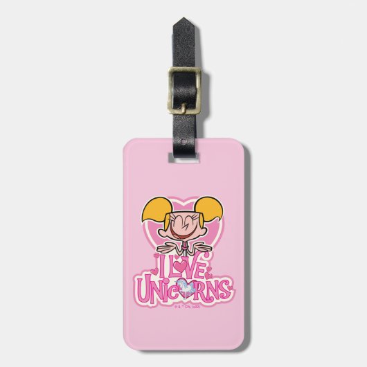 Dee Dee - I Love Unicorns Bagagelabel (Voorkant verticaal)