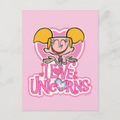 Dee Dee - I Love Unicorns Briefkaart (Voorkant)