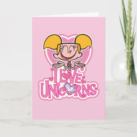 Dee Dee - I Love Unicorns Kaart (Voorkant)