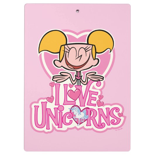 Dee Dee - I Love Unicorns Klembord (Achterkant)