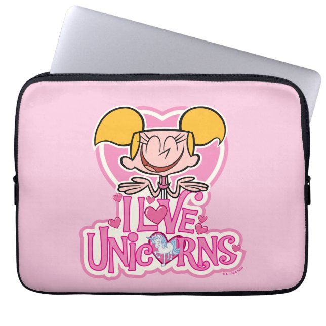 Dee Dee - I Love Unicorns Laptop Sleeve (Voorkant)