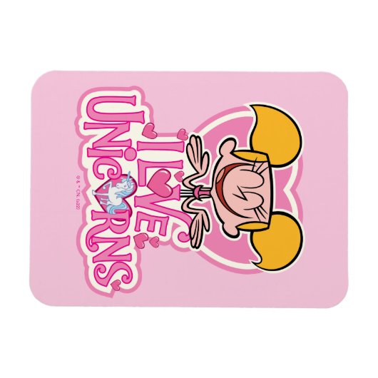 Dee Dee - I Love Unicorns Magneet (Horizontaal)