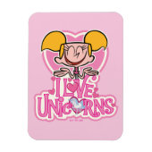 Dee Dee - I Love Unicorns Magneet (Verticaal)