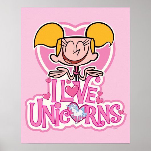 Dee Dee - I Love Unicorns Poster (Voorkant)