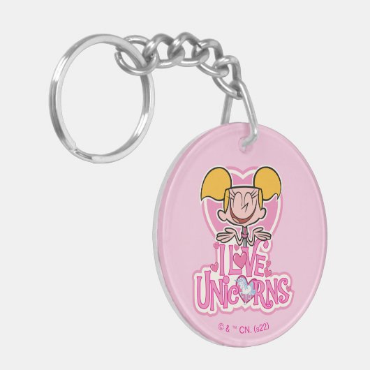 Dee Dee - I Love Unicorns Sleutelhanger (Voorkant Links)
