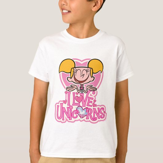 Dee Dee - I Love Unicorns T-shirt (Voorkant)