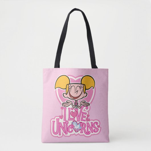 Dee Dee - I Love Unicorns Tote Bag (Voorkant)