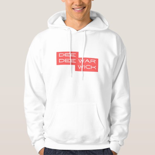 Dee Dee Warwick Coral Red Mannen Hoodie (Voorkant)