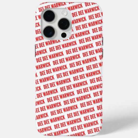 Dee Dee Warwick Red iPhone 14 Pro Max Hoesje (Achterkant)